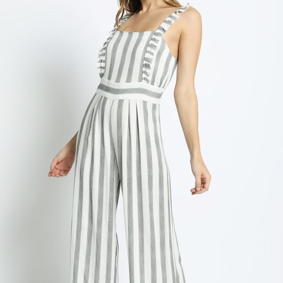 Sans Souci Pants - Sans Souci Striped Romper Jumpsuit!